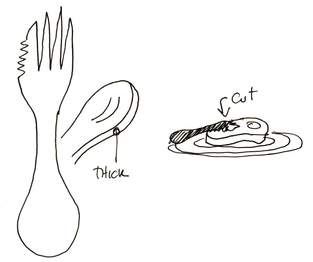 sketch of a sport fork