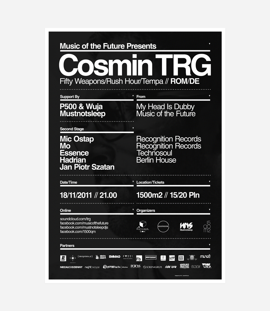 a poster with grid layout