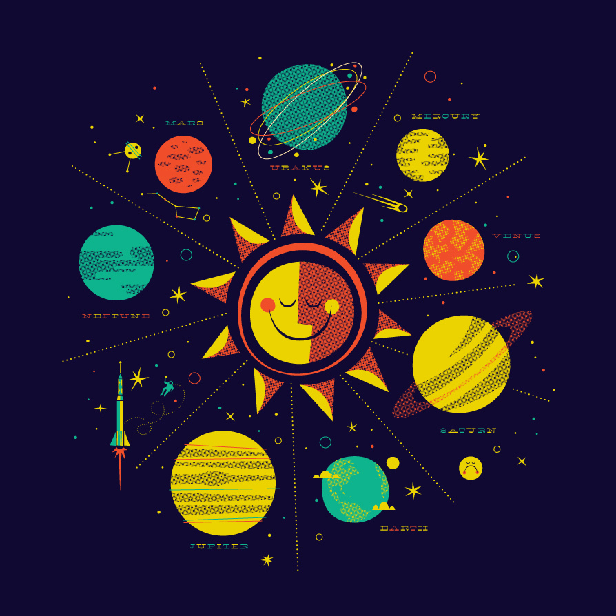image of solar system illustration