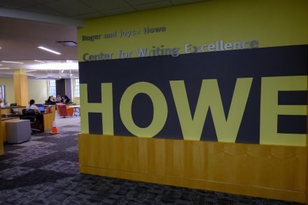 front of the Howe center for writing success