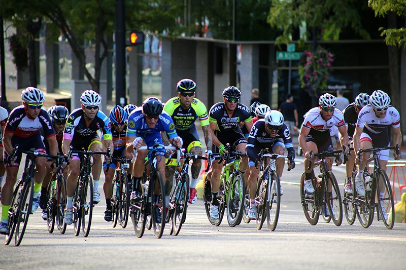 cyclists on bikes