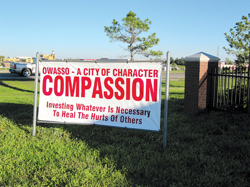 a road sign about compassion