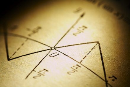 a mathematical chart printed on a page