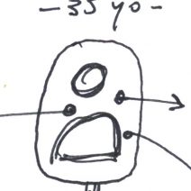 a drawing of a person