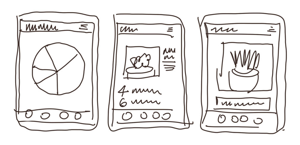 a sketch of a product